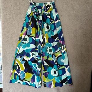 Ashley Stewart Floral Wide Leg Palazzo Pants Plus Size‎ 26/28 Smocked Waist Boho